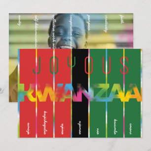 Candle Stripes Kwanzaa Card