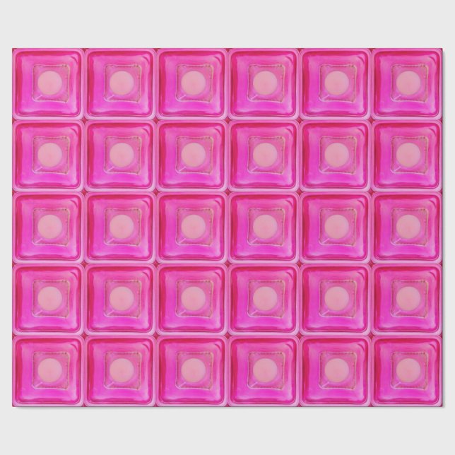 Candle, Sweet Pink Love Candlelight Wrapping Paper (Seam)