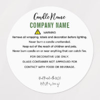 Candle Warning Instruction