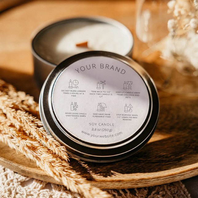 Candle Warning Label Candle Care Instructions (Creator Uploaded)