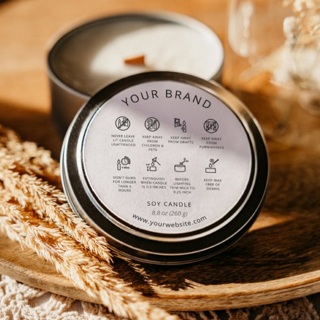 Candle Warning Label Candle Care Instructions (Creator Uploaded)