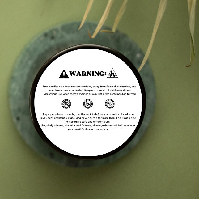 Candle Warning Label Generic  (Creator Uploaded)