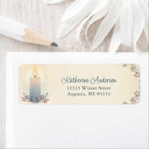 Candlelight Christmas Holiday Custom Address