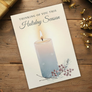 Candlelight Christmas Sympathy Condolence Card