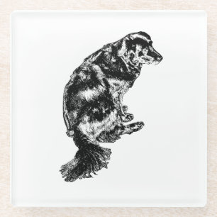 Candlelight Edge — Retriever Glass Coaster