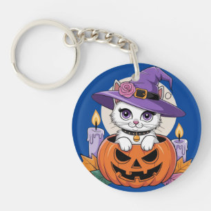 Candlelight Feline Key Ring