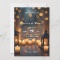 Candlelight Glow Moody Bokeh & Lantern Wedding
