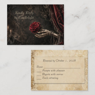 Candlelight Gothic Halloween RSVP Card
