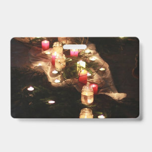 Candlelight Name Tag Badge – Customisable ID Badge