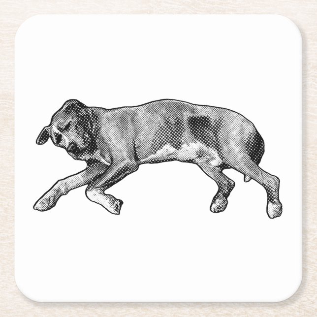 Candlelight Pause, Easy Nap Square Paper Coaster (Front)