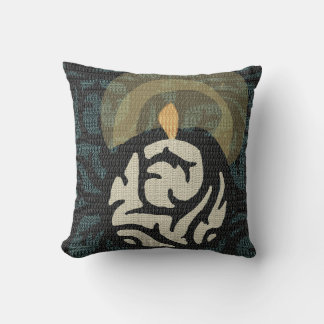 Candlelight scroll tapestry pillow