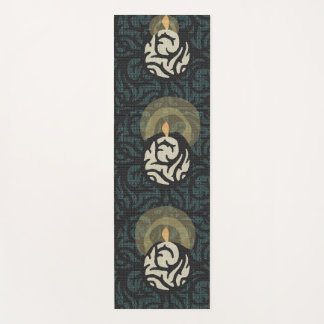 candlelight scroll tapestry yoga mat