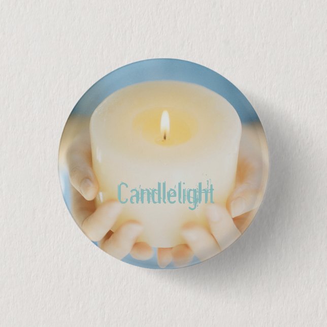 Candlelight Small 3 Cm Round Badge (Front)