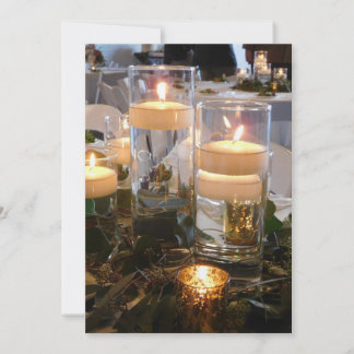 Candlelight wedding invitation