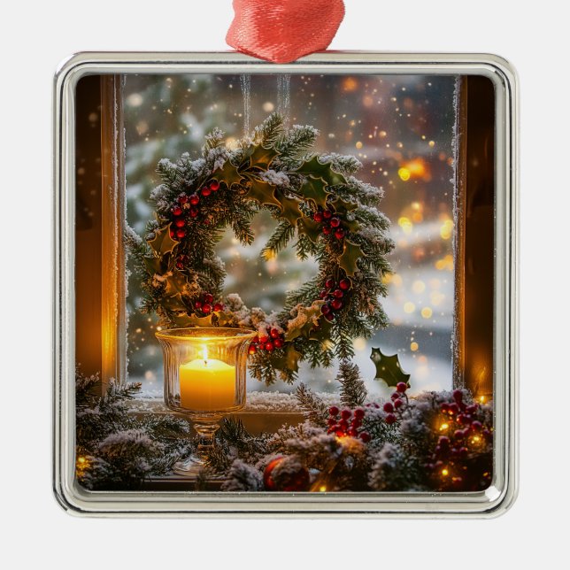 Candlelight Wreath Ornament (Front)