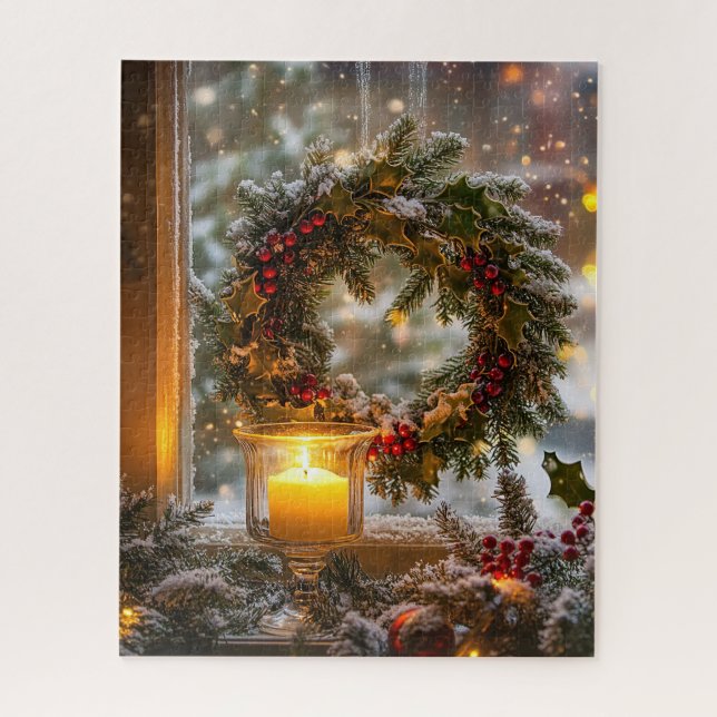 Candlelight Wreath Puzzle (Vertical)