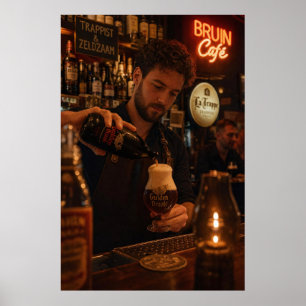 Candlelit Ale Ritual in a Tavern Poster