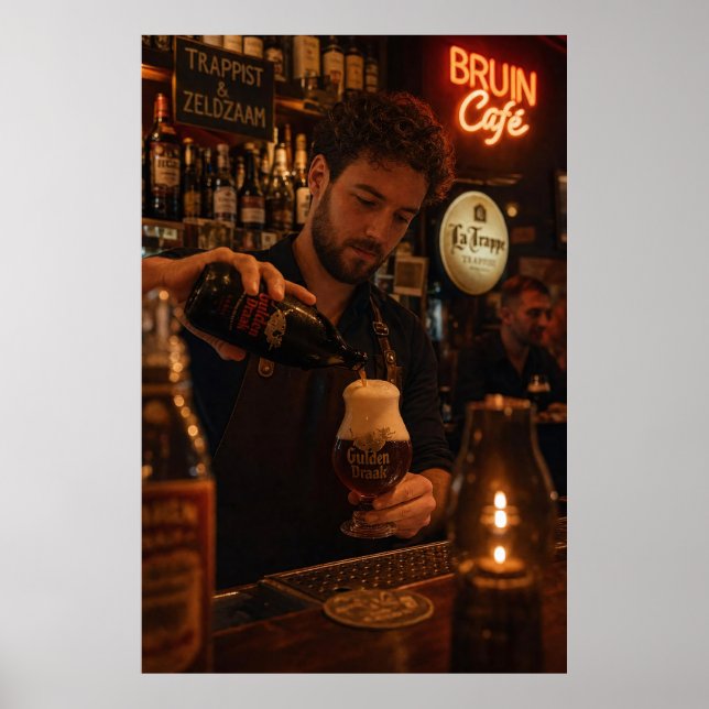 Candlelit Ale Ritual in a Tavern Poster (Front)