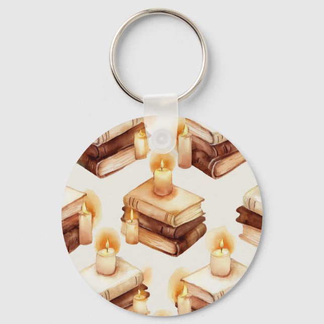 Candlelit Books Cosy Reader Keychain (Back)