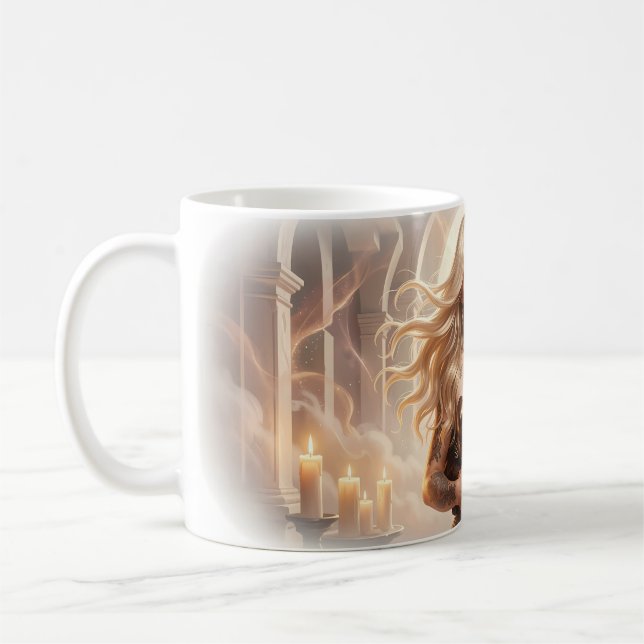 Candlelit Couple Tender Embrace Fantasy Mug (Left)