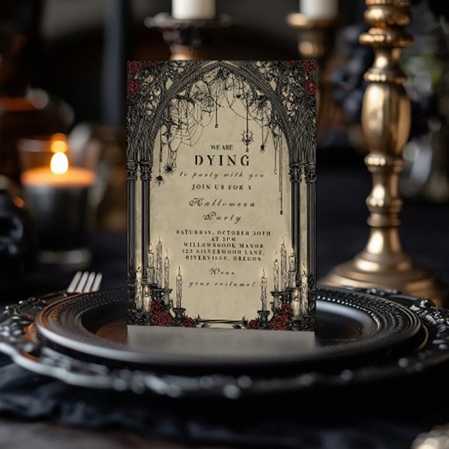 Candlelit Gothic Night Halloween Invitation (Creator Uploaded)