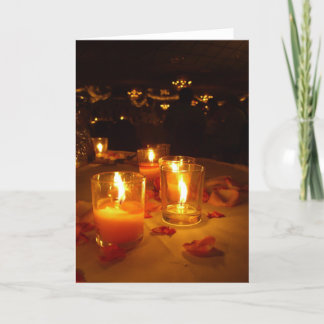 Candlelit reception card
