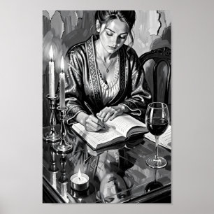 Candlelit Reflections in Silence Poster