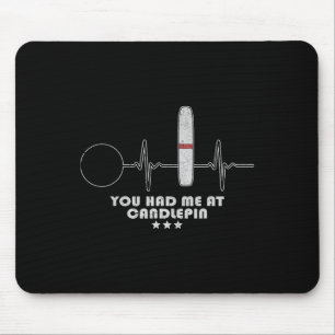 Candlepin Bowling Heartbeat Bowler Mouse Pad
