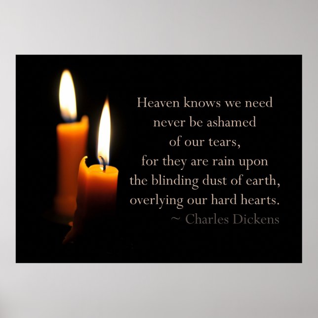 Candles and Dickens quote Poster (Front)