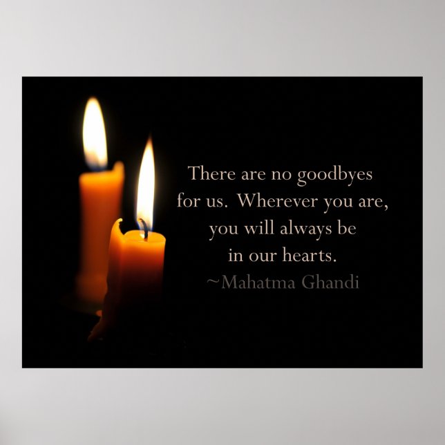 Candles and Ghandi quote Poster (Front)