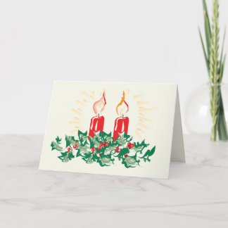 Candles and Ivy Holiday Card