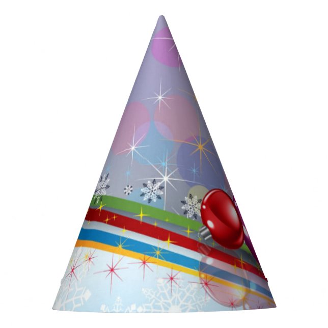 Candles and Ornaments Party Hat (Front)