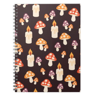 Candles and Toadstools Spiral Notebook