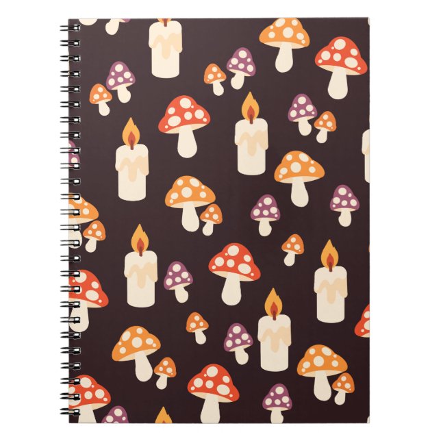 Candles and Toadstools Spiral Notebook (Front)