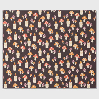 Candles and Toadstools Wrapping Paper