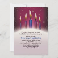 Candles Birthday Party Invitation
