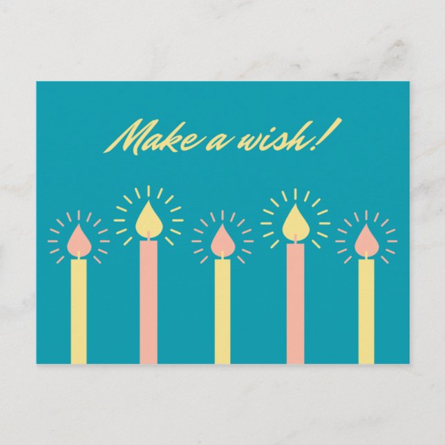 Candles Birthday Postcard (Front)