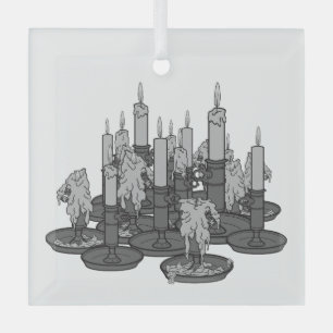 Candles Glass Tree Decoration