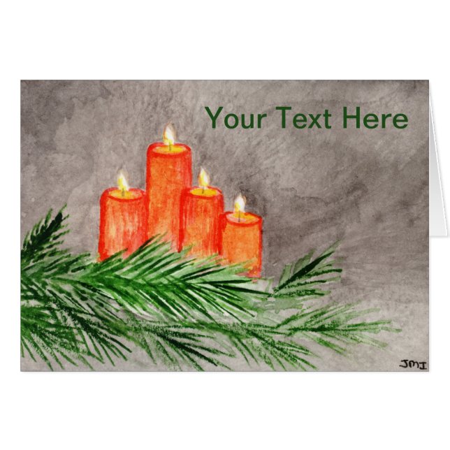 Candles Greeting Card (Front Horizontal)