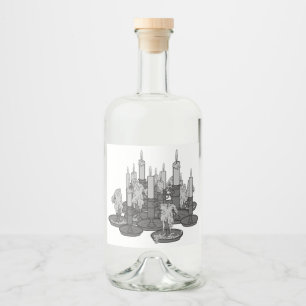 Candles Liquor Bottle Label