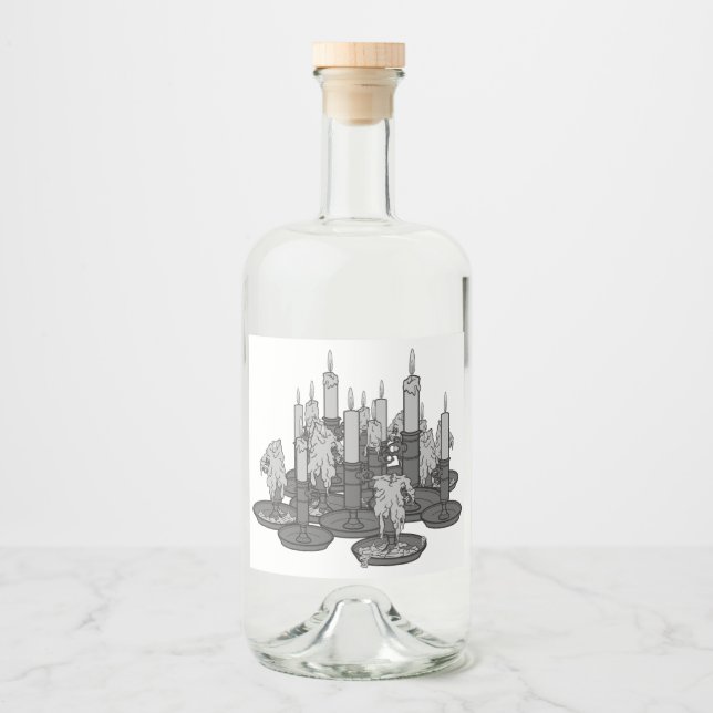 Candles Liquor Bottle Label (Front)