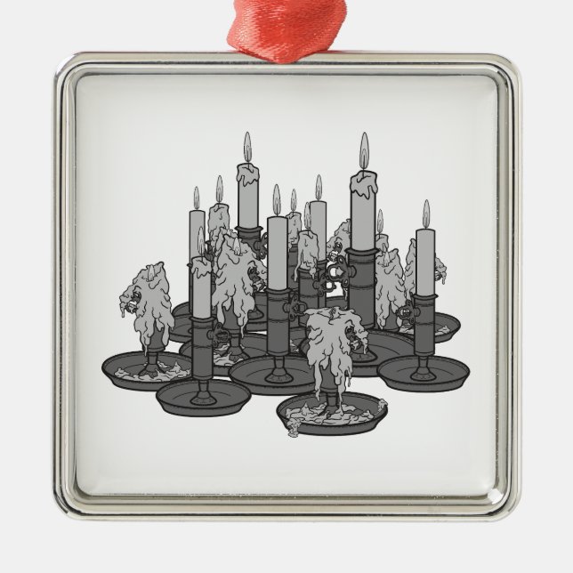 Candles Metal Tree Decoration (Front)