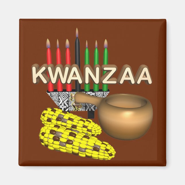 Candles of Kwanzaa - Magnet (Front)