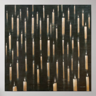 Candles on the Lake Udaipur India 2012 Poster