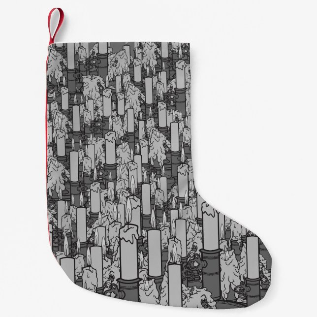 Candles Small Christmas Stocking (Front)