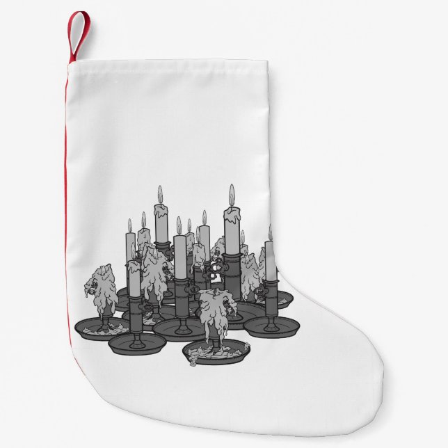 Candles Small Christmas Stocking (Front)