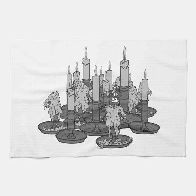 Candles Tea Towel (Horizontal)
