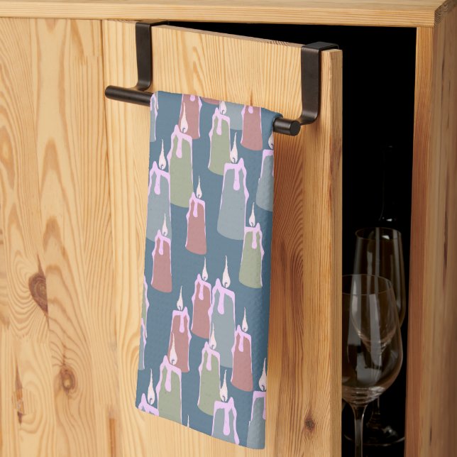 Candles  tea towel (Thirds Fold)