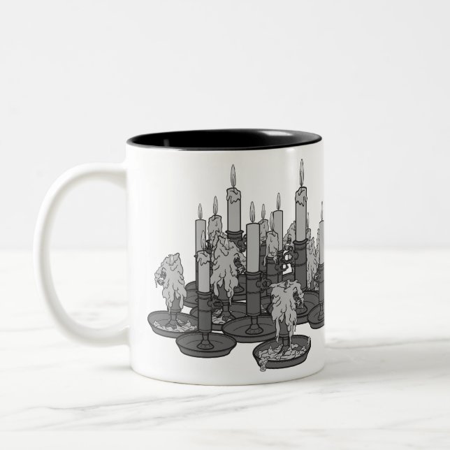 Candles Two-Tone Coffee Mug (Left)
