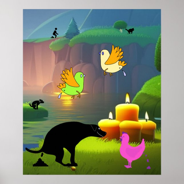 Candles won't Help Pooping Poster (Front)